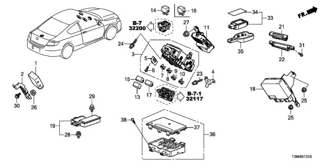 2017 Honda Accord EPS Unit (LKas)(Rewritable) Diagram for 39980-T3M-L31