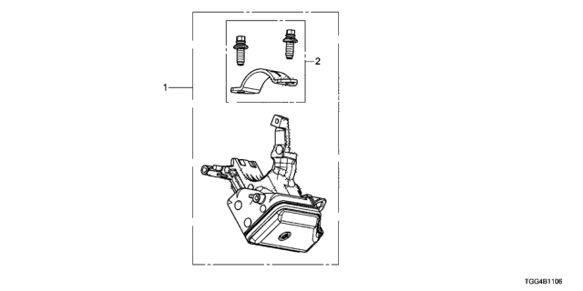 2020 Honda Civic Key Cylinder Components (Smart) Diagram