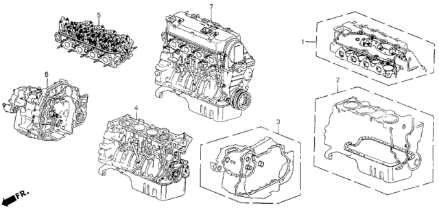 1994 Honda Del Sol Transmission Assembly (S20) Diagram for 20011-P20-U42