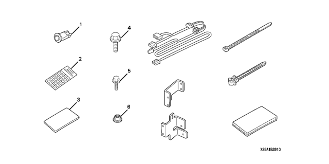 2006 Honda CR-V Subwoofer Attachment Kit Diagram