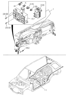 1999 Honda Passport Holder, Connector Diagram for 8-97127-278-0