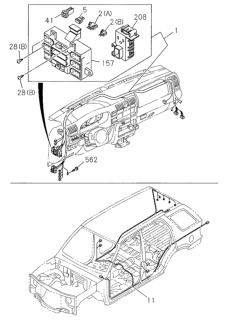 1998 Honda Passport Wire Harness Diagram for 8-97189-151-0