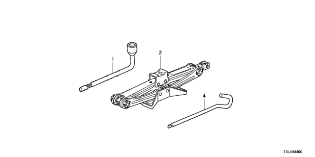 2014 Honda Accord Tools - Jack Diagram