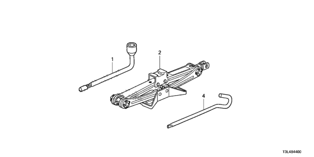 2016 Honda Accord Tools - Jack Diagram