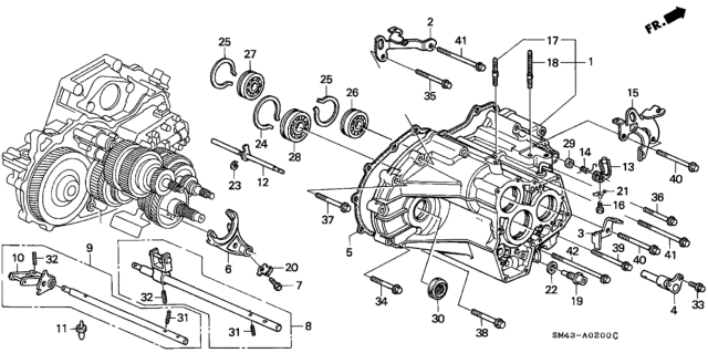 1990 Honda Accord Bearing, Ball (40X80X18) Diagram for 91008-PX4-003