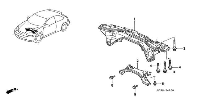 1997 Honda Civic Rear Beam Diagram