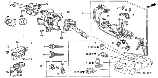 1999 Honda Civic Combination Switch Diagram