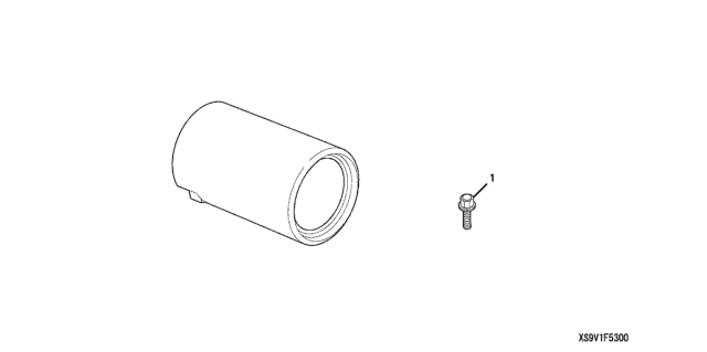 2005 Honda Pilot 5 Door EXL (RES) KA 5AT Exhaust Pipe Finisher Diagram