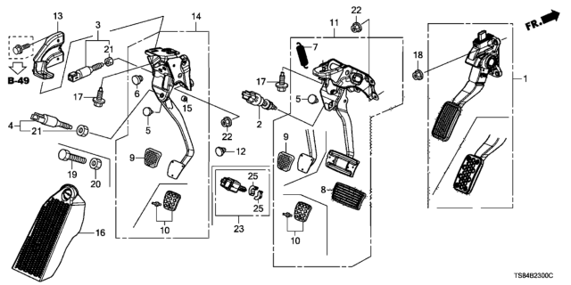 2015 Honda Civic Pedal Diagram