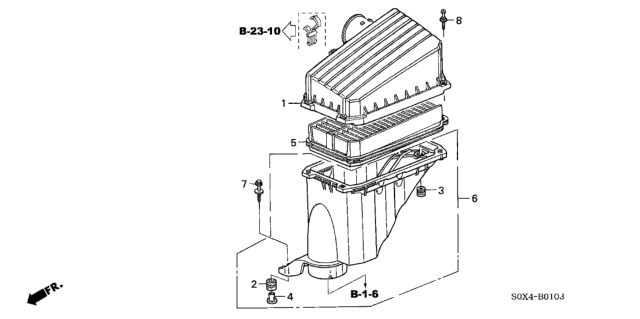 2004 Honda Odyssey Air Cleaner Diagram