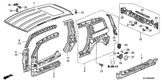 2006 Honda Element Lid, Fuel Filler (Silver Metallic) Diagram for 74420-SCV-A20ZD