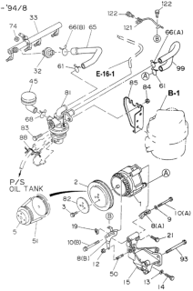1994 Honda Passport Spacer, Air Injection Pump Diagram for 8-94362-228-0