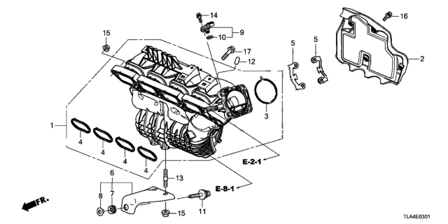 2019 Honda CR-V Intake Manifold (2.4L) Diagram