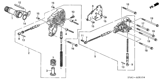 2003 Honda Civic 4 Door LX (SIDE SRS) KA 4AT AT Regulator Diagram