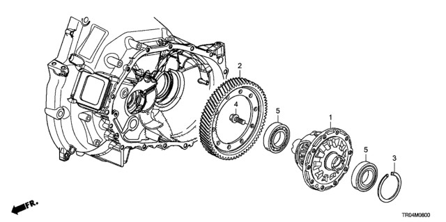 2012 Honda Civic MT Differential (1.8L) Diagram
