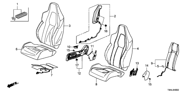 2020 Honda Civic Cover Set, Passenger Side Trim *R223L* (Woven Carbon Red) Diagram for 81125-TBF-A01ZF