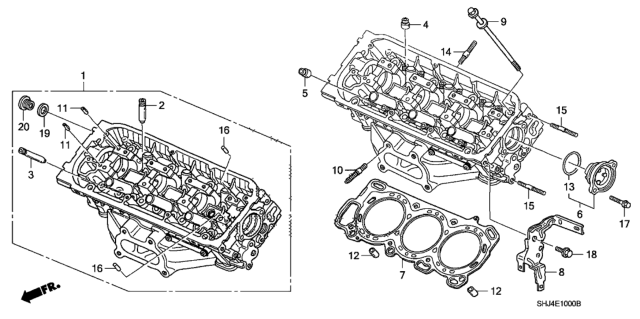 2005 Honda Odyssey Front Cylinder Head Diagram