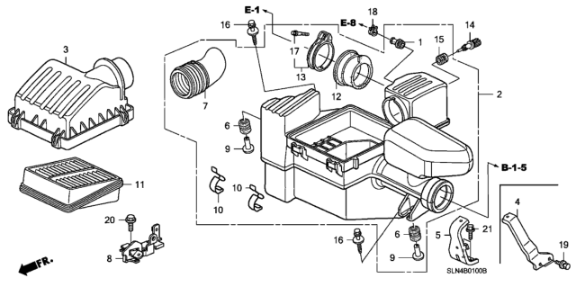 2008 Honda Fit Air Cleaner Diagram