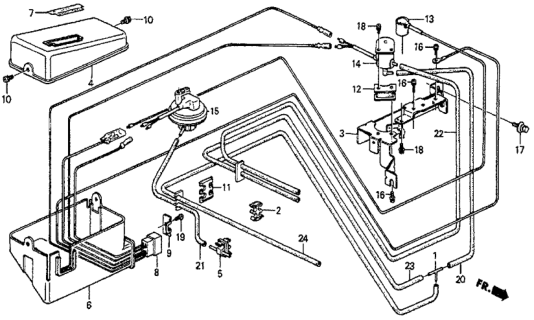 1983 Honda Prelude Base, Control Box (No.2) Diagram for 18721-PC6-661