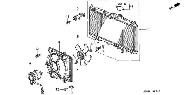 1997 Honda Accord Stay, Connector Diagram for 19033-P0A-003