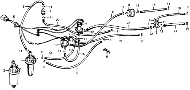 1978 Honda Accord MT Control Valve Diagram