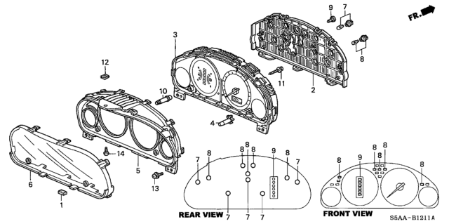 2004 Honda Civic Case Assembly (Visteon) Diagram for 78120-S5A-L23