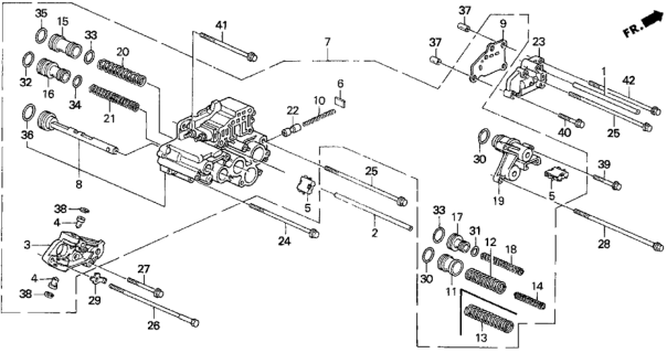 1993 Honda Del Sol Spring, Second Accumulator Diagram for 27581-P24-J00