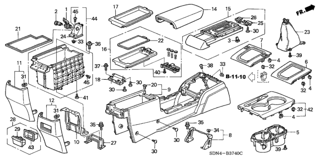 2003 Honda Accord Panel, FR. *NH488L* (UA TECHNICAL METAL) Diagram for 77294-SDA-A70ZC
