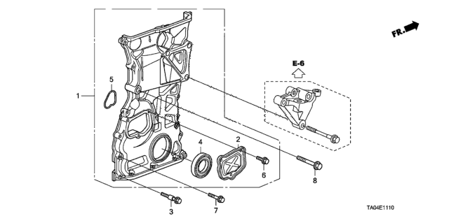 2009 Honda Accord Chain Case (L4) Diagram