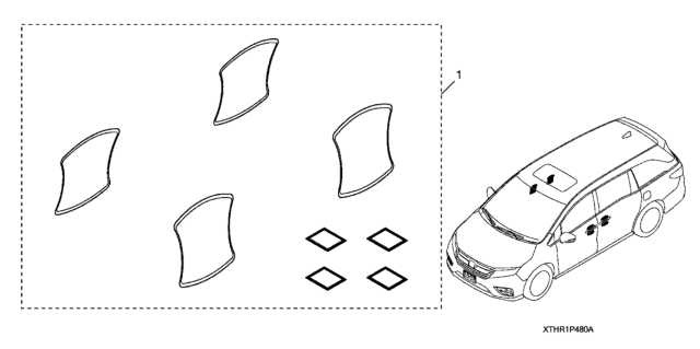 2021 Honda Odyssey Door Handle Film Diagram