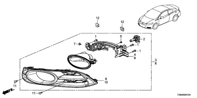 2012 Honda Civic Foglight Diagram