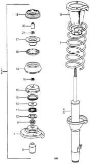 1979 Honda Prelude 2 Door ** KA HMT Front Shock Absorber Diagram