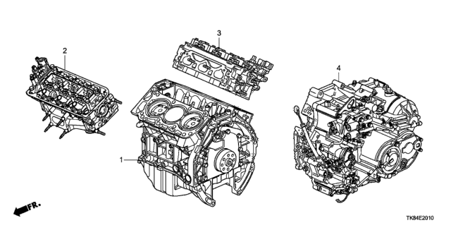 2016 Honda Odyssey General, Front Cylinder Head Diagram for 10004-RV0-A01