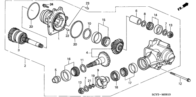 2005 Honda Element MT Transfer Diagram