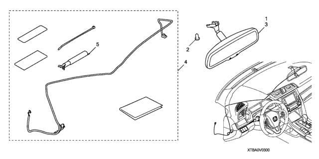 2021 Honda Civic Automatic Dimming Mirror Diagram