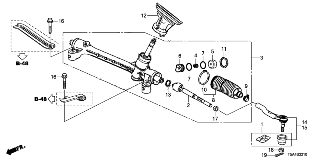 2017 Honda Fit Steering Gear Box Diagram