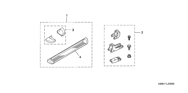 2004 Honda Pilot 5 Door EX KA 5AT Running Board Diagram