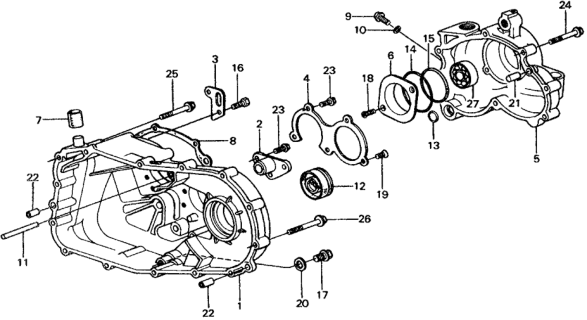 1977 Honda Civic 5 Door ** KL HMT HMT Transmission Housing Diagram