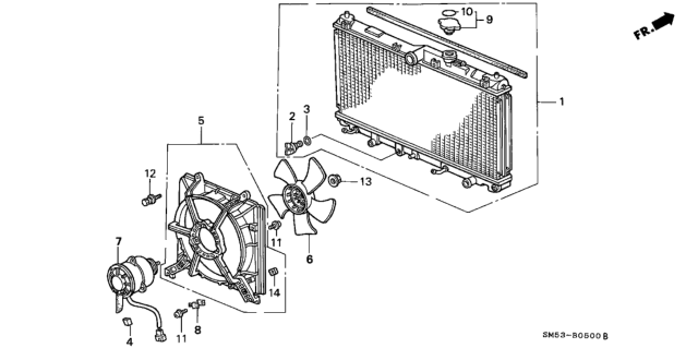 1992 Honda Accord Radiator Diagram