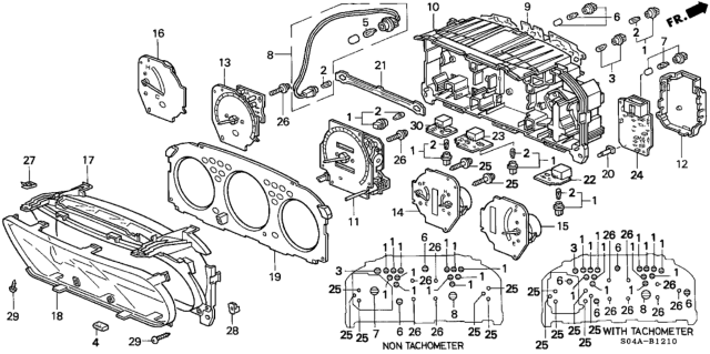 1999 Honda Civic Case Assembly Diagram for 78110-S01-A41