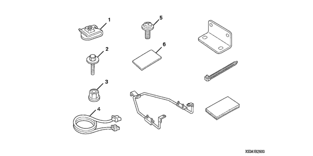 2005 Honda Accord 4 Door EXL (NAVIGATION) KL 5AT CD Changer Attachment (Trunk) Diagram