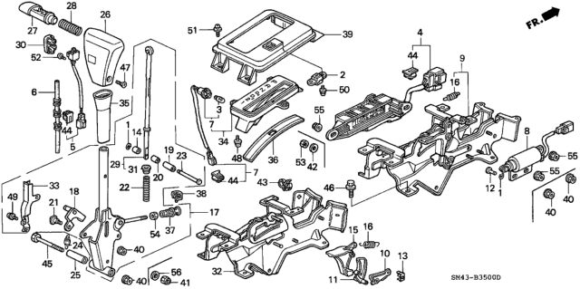 1990 Honda Accord Switch Assy., Eat *R104L* (VINTAGE RED) Diagram for 35720-SM4-003ZD