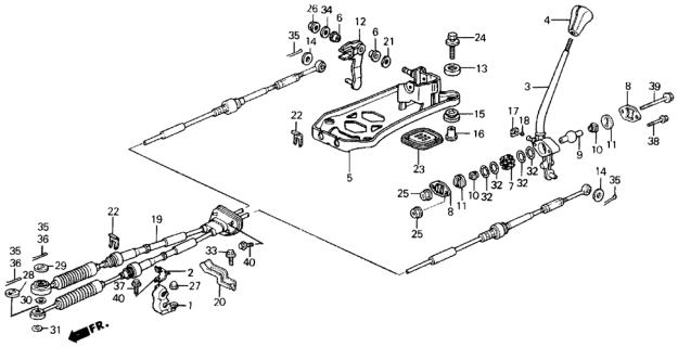 1989 Honda Prelude Stay, Change Wire Diagram for 24600-PK5-030