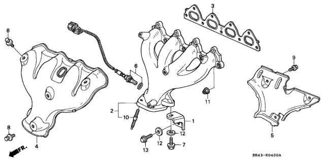 1995 Honda Civic Exhaust Manifold Diagram