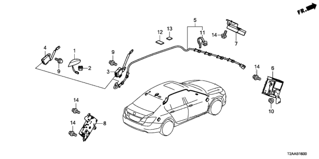 2017 Honda Accord Control Unit, Active Noise Diagram for 39200-T2A-A02