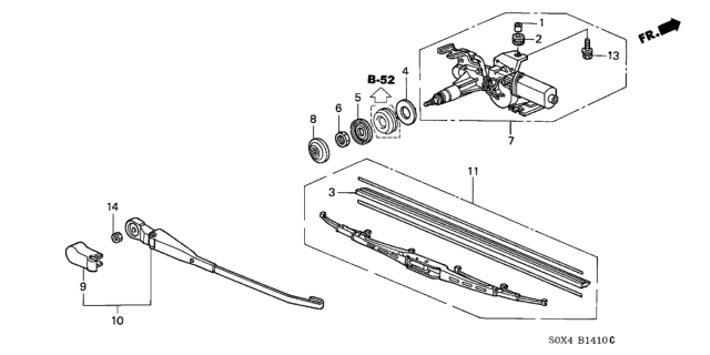 2002 Honda Odyssey Rear Wiper Diagram