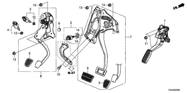 2020 Honda Fit Pedal Diagram