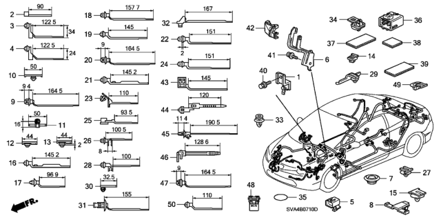 2009 Honda Civic Stay B, Engine Harness Diagram for 32742-RNA-A00