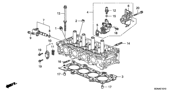 2007 Honda Accord 2 Door EXL KA 5MT VTC Oil Control Valve (L4) Diagram