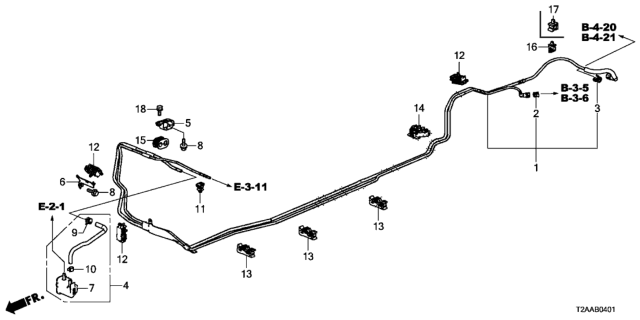 2017 Honda Accord Fuel Pipe (V6) Diagram